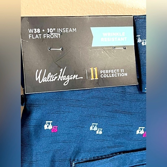Walter Hagen Perfect11 Golf Shorts, Men’s W38 10” Inseam, Blue, NWT - Picture 5 of 9